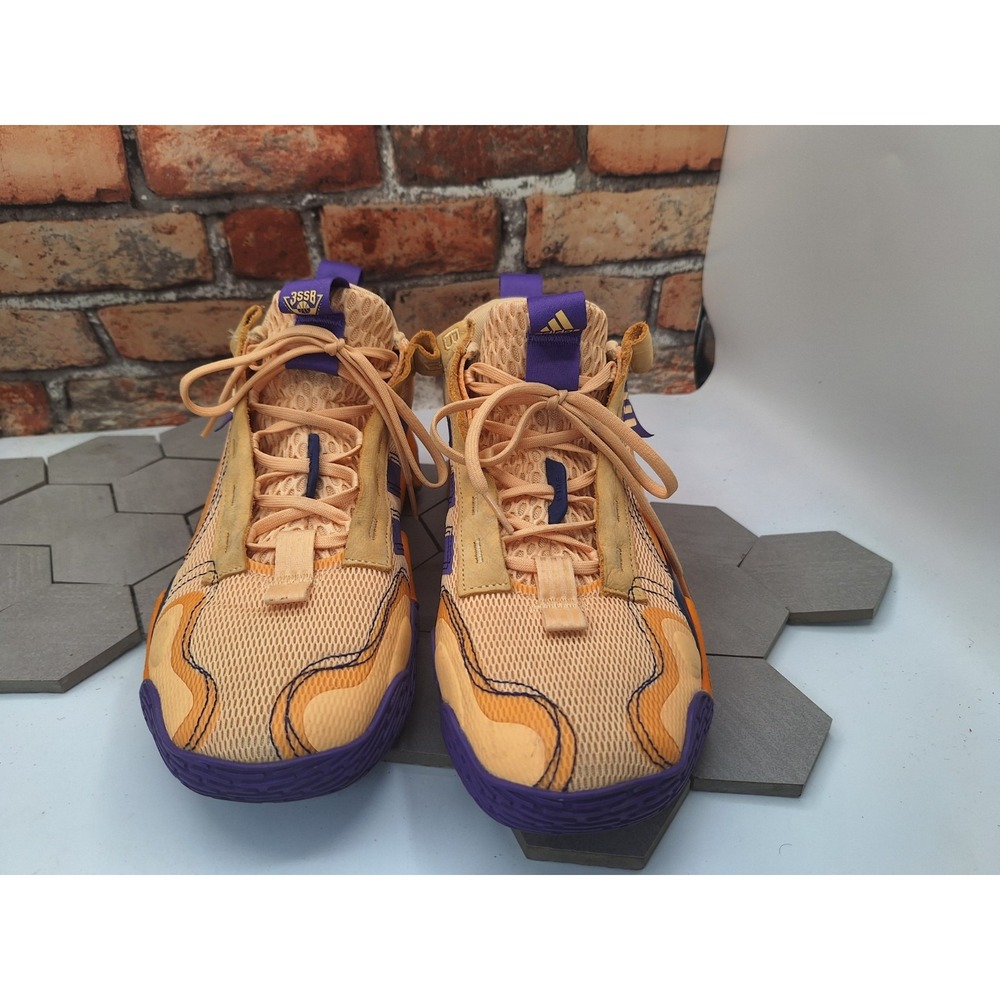 Adidas 3SSB Basketball Shoes Men's Size 11.5 Orange Purple Lightstrike 2022 Rare - Picture 2 of 9